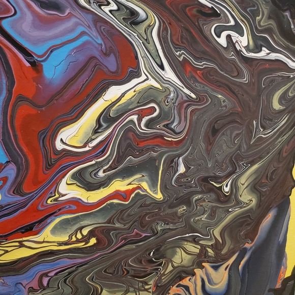 Original Abstract painting.Title: CAT - Picture 4 of 4